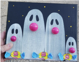 ghost painting with gum